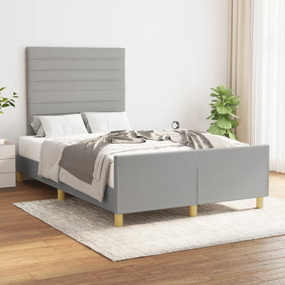 Giroletto senza Materasso Grigio Chiaro 120x190 cm in Tessuto