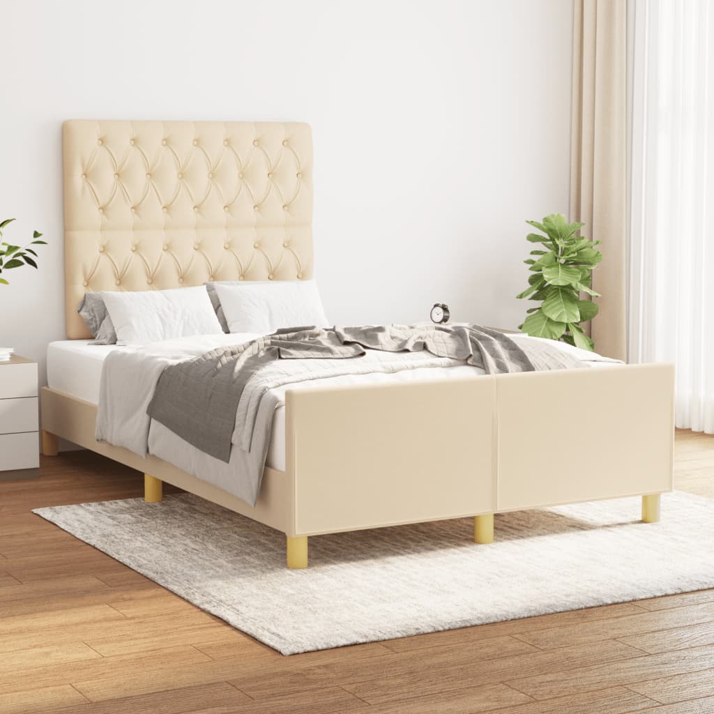 Giroletto senza Materasso Crema 120x190cm in Tessuto