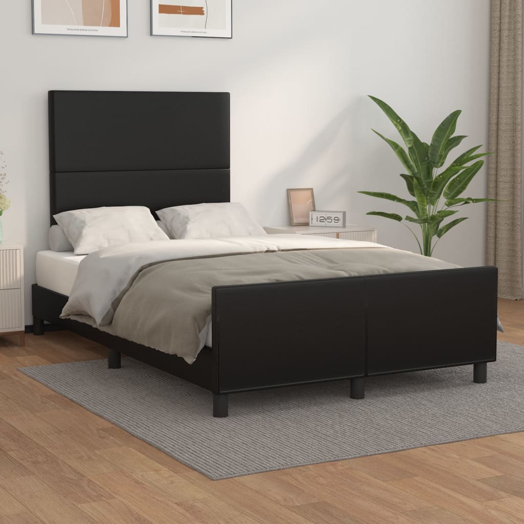 Giroletto senza Materasso Nero 120x190 cm Similpelle