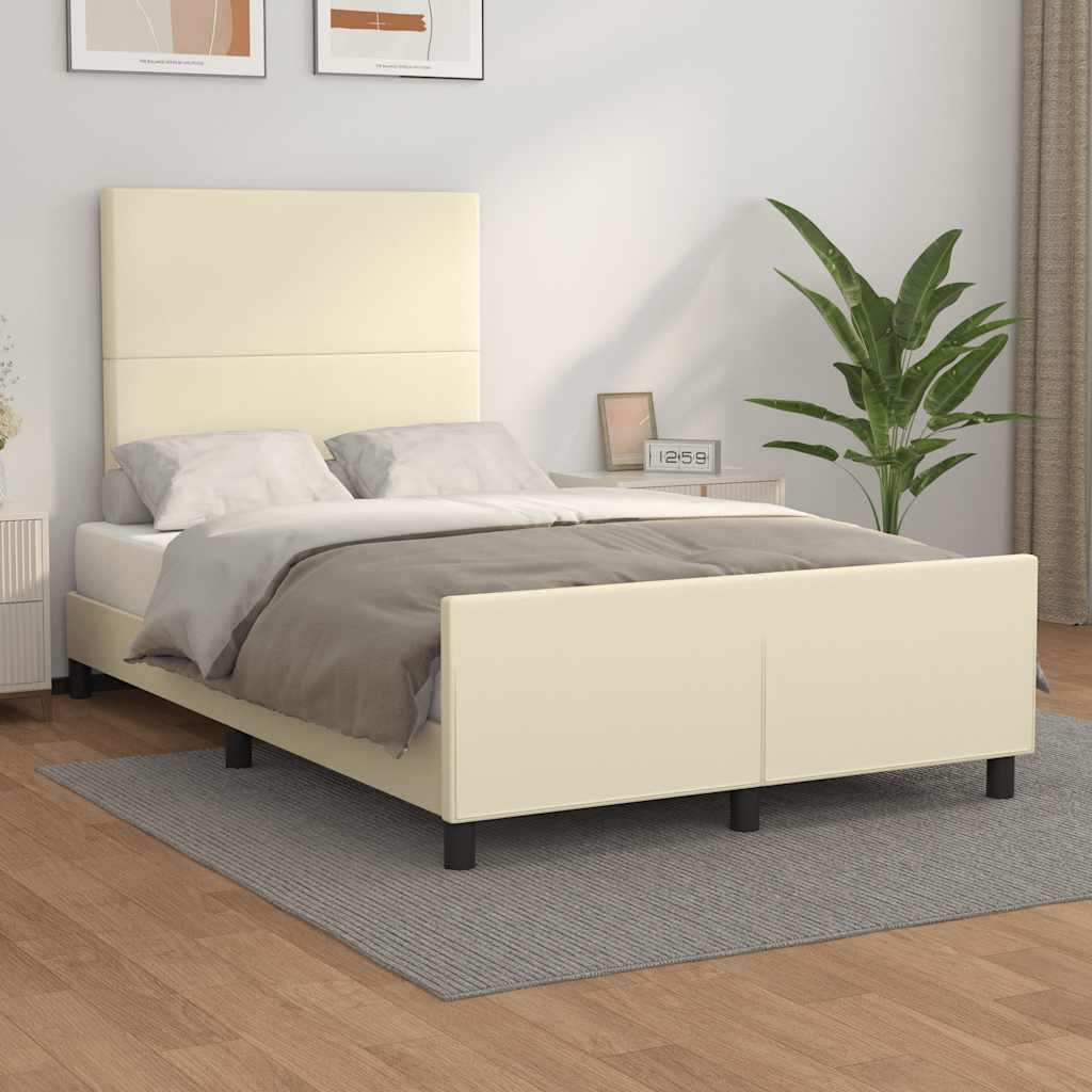 Giroletto senza Materasso Crema 120x190 cm Similpelle