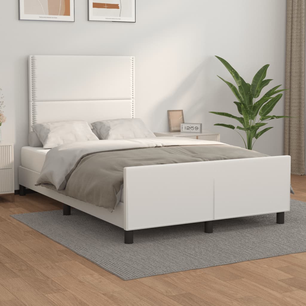 Giroletto senza Materasso Bianco 120x190 cm Similpelle