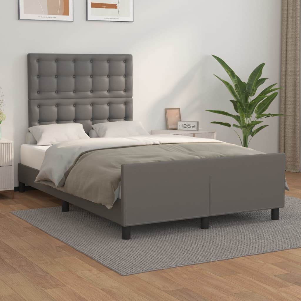 Giroletto senza Materasso Grigio 120x190 cm Similpelle