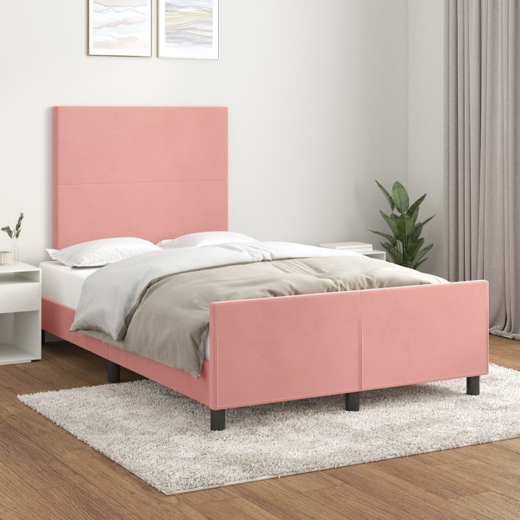 Giroletto senza Materasso Rosa 120x190 cm Velluto