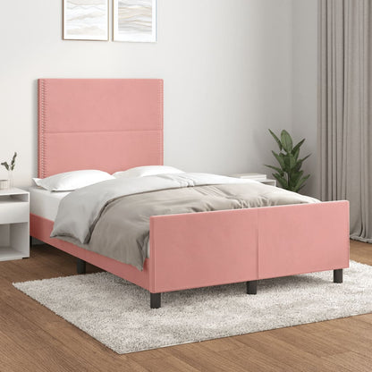 Giroletto senza Materasso Rosa 120x190 cm Velluto