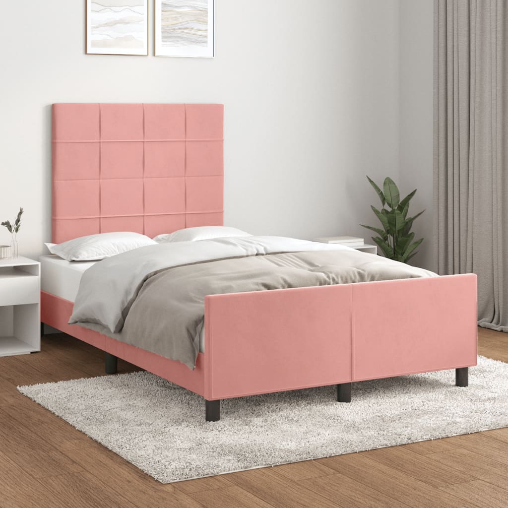 Giroletto senza Materasso Rosa 120x190 cm Velluto