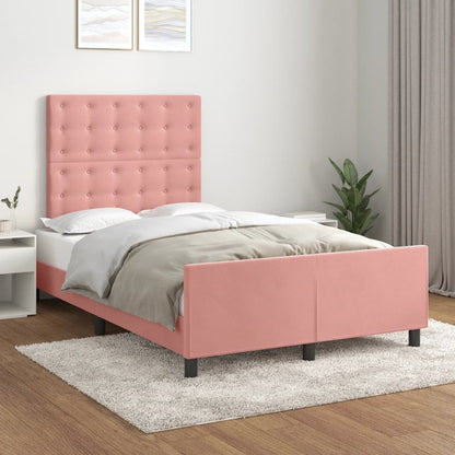Giroletto senza Materasso Rosa 120x190 cm Velluto