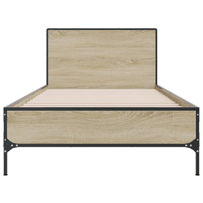 Giroletto Rovere Sonoma 90x200 cm Legno Multistrato e Metallo