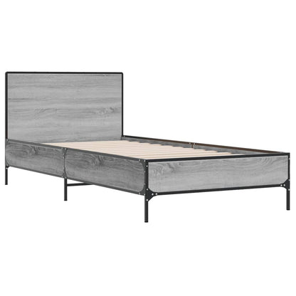 Giroletto Grigio Sonoma 100x200 cm Legno Multistrato e Metallo