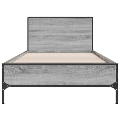 Giroletto Grigio Sonoma 100x200 cm Legno Multistrato e Metallo