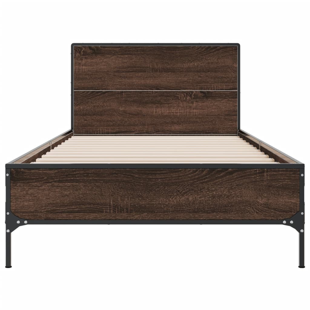 Giroletto Rovere Marrone 100x200 cm Legno Multistrato e Metallo