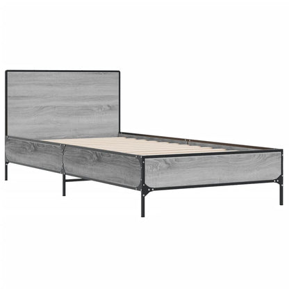 Giroletto Grigio Sonoma 75x190cm in Legno Multistrato e Metallo