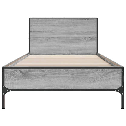 Giroletto Grigio Sonoma 75x190cm in Legno Multistrato e Metallo