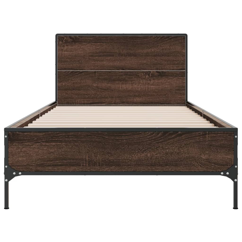 Giroletto Rovere Marrone 75x190 cm Legno Multistrato e Metallo
