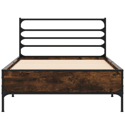 Giroletto Rovere Fumo 90x190 cm in Legno Multistrato e Metallo