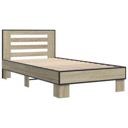 Giroletto Rovere Sonoma 90x200 cm Legno Multistrato e Metallo