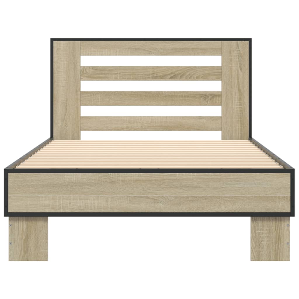 Giroletto Rovere Sonoma 90x200 cm Legno Multistrato e Metallo