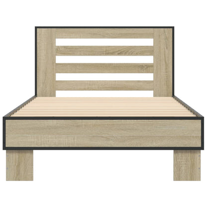 Giroletto Rovere Sonoma 90x200 cm Legno Multistrato e Metallo