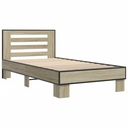 Giroletto Rovere Sonoma 75x190cm in Legno Multistrato e Metallo