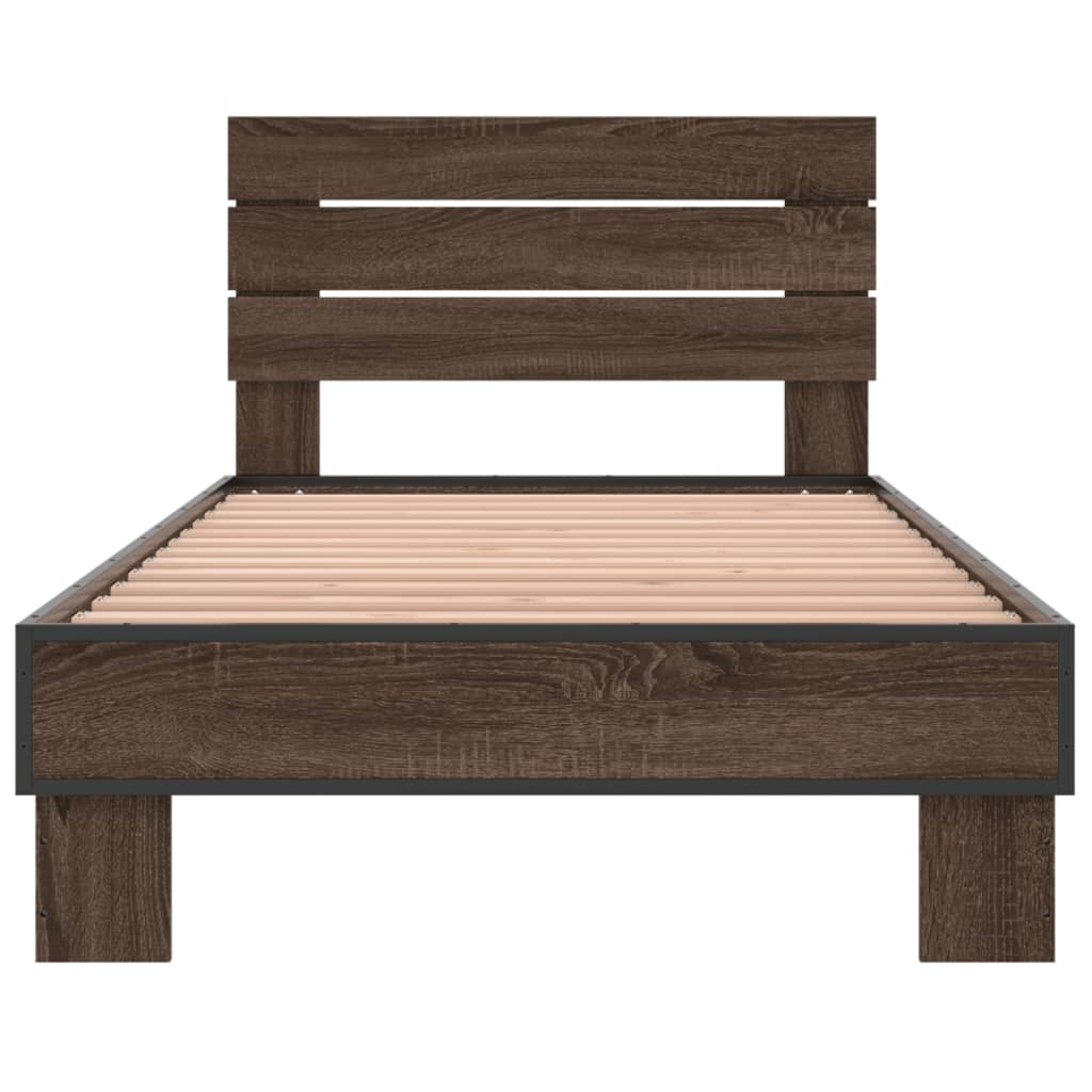 Giroletto Rovere Marrone 100x200 cm Legno Multistrato e Metallo