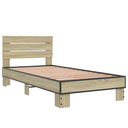 Giroletto Rovere Sonoma 75x190cm in Legno Multistrato e Metallo