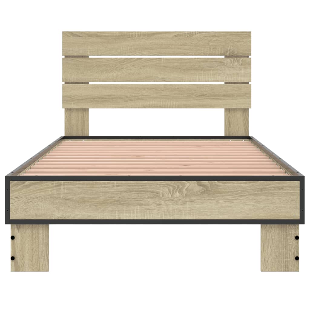 Giroletto Rovere Sonoma 75x190cm in Legno Multistrato e Metallo