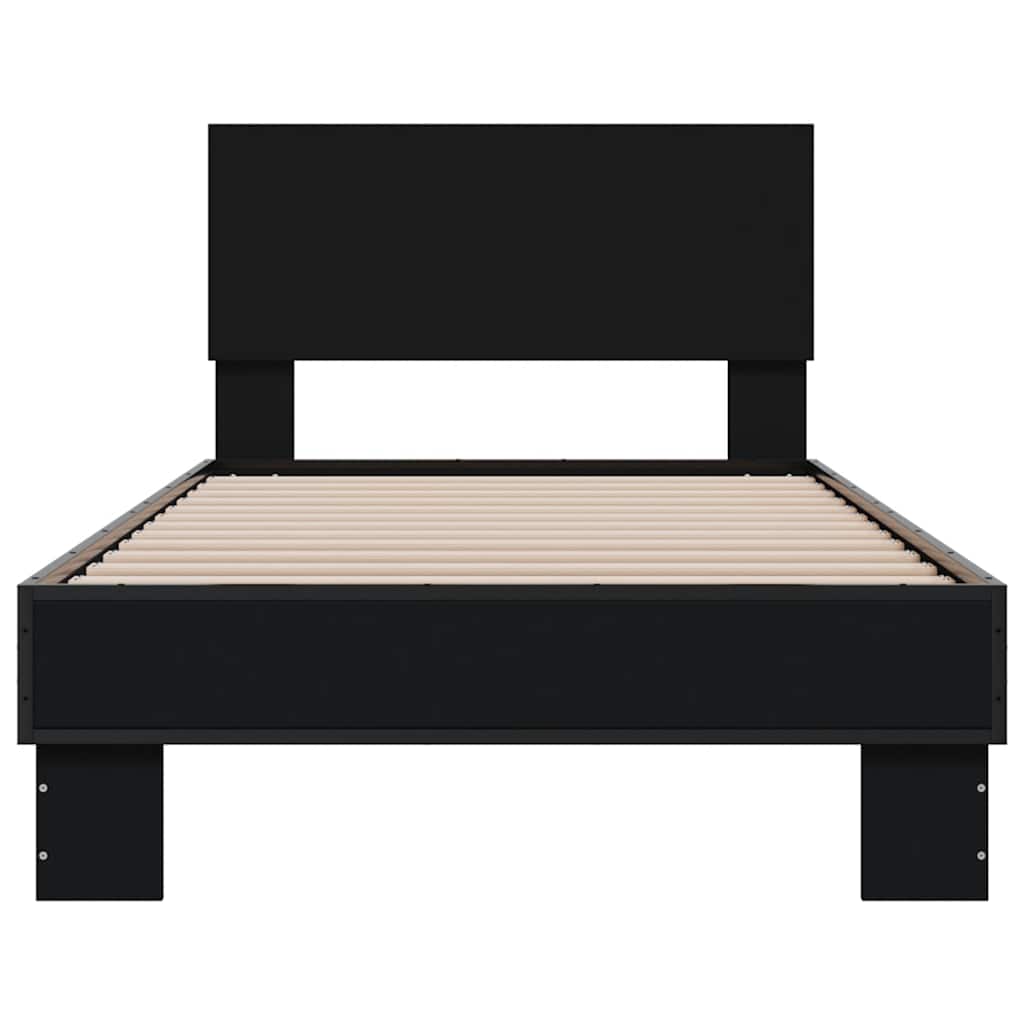Giroletto Nero 100x200 cm in Legno Multistrato e Metallo