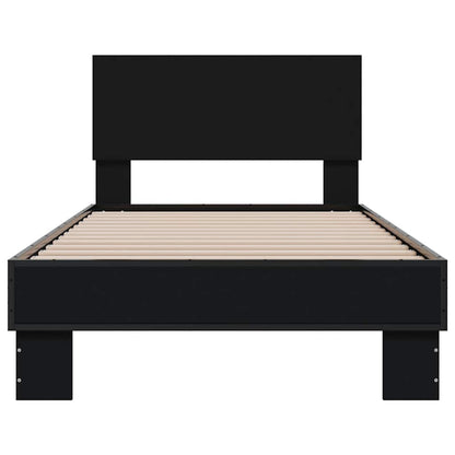Giroletto Nero 100x200 cm in Legno Multistrato e Metallo