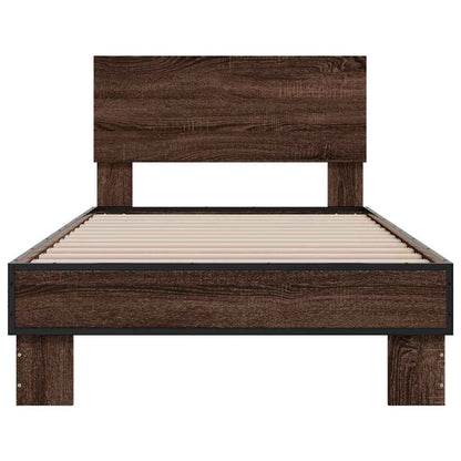 Giroletto Rovere Marrone 100x200 cm Legno Multistrato e Metallo