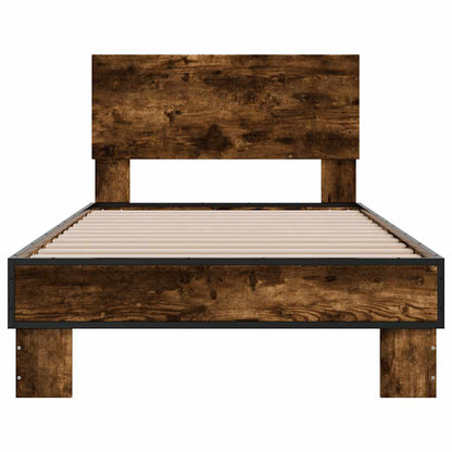 Giroletto Rovere Fumo 90x200 cm in Legno Multistrato e Metallo