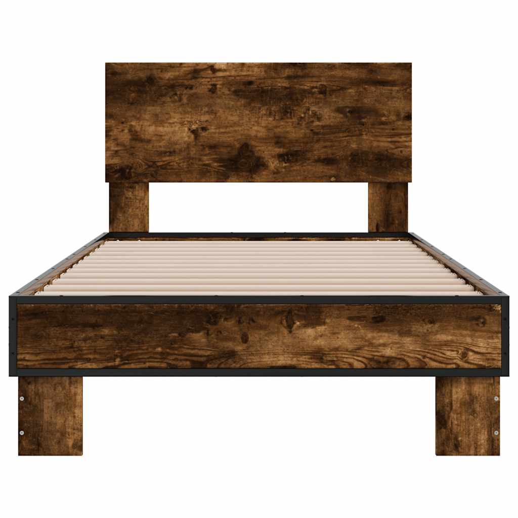 Giroletto Rovere Fumo 90x190 cm in Legno Multistrato e Metallo