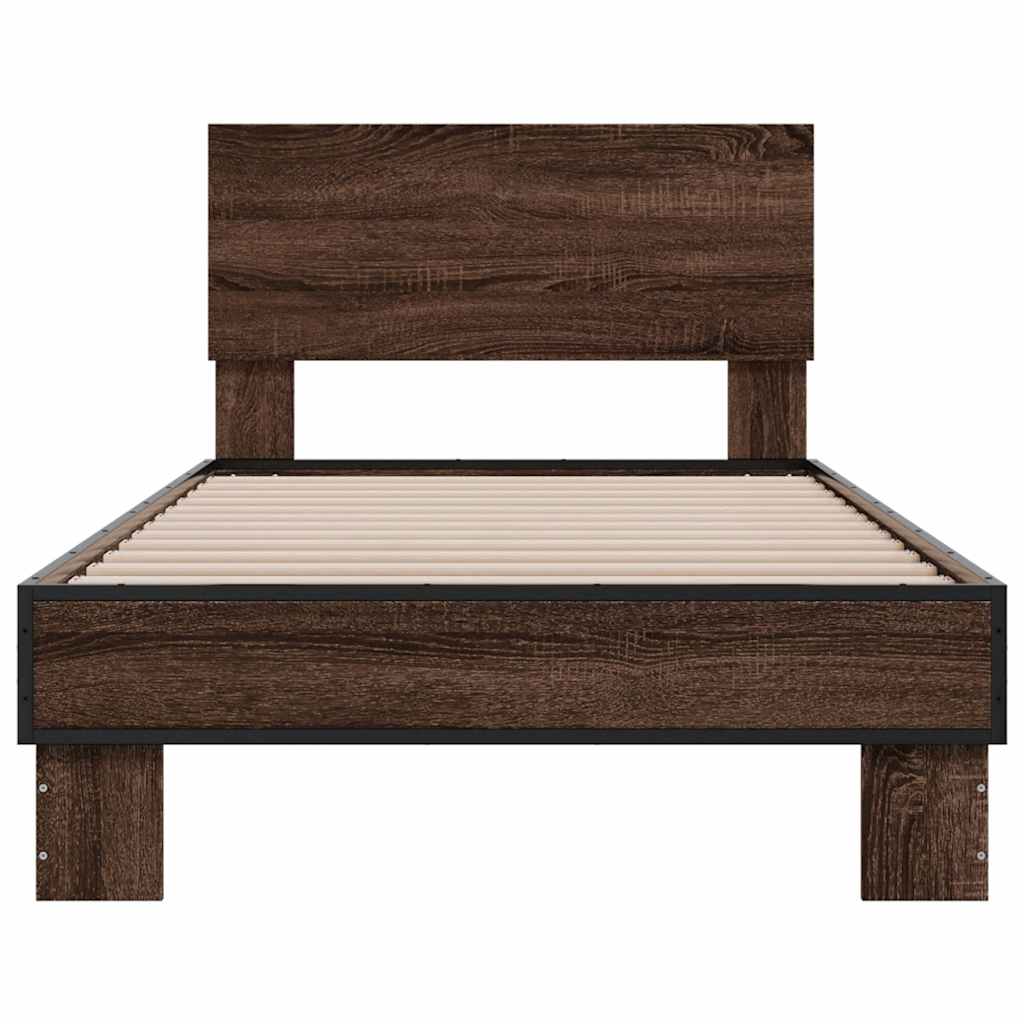 Giroletto Rovere Marrone 90x190 cm Legno Multistrato e Metallo
