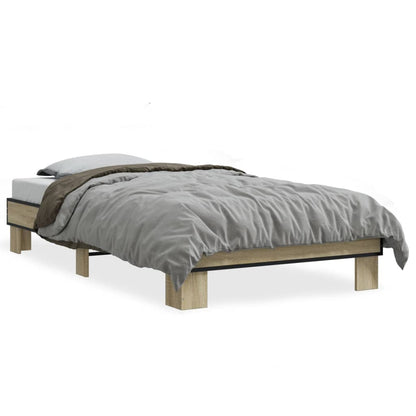 Giroletto Rovere Sonoma 90x200 cm Legno Multistrato e Metallo