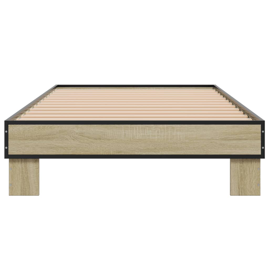 Giroletto Rovere Sonoma 90x200 cm Legno Multistrato e Metallo