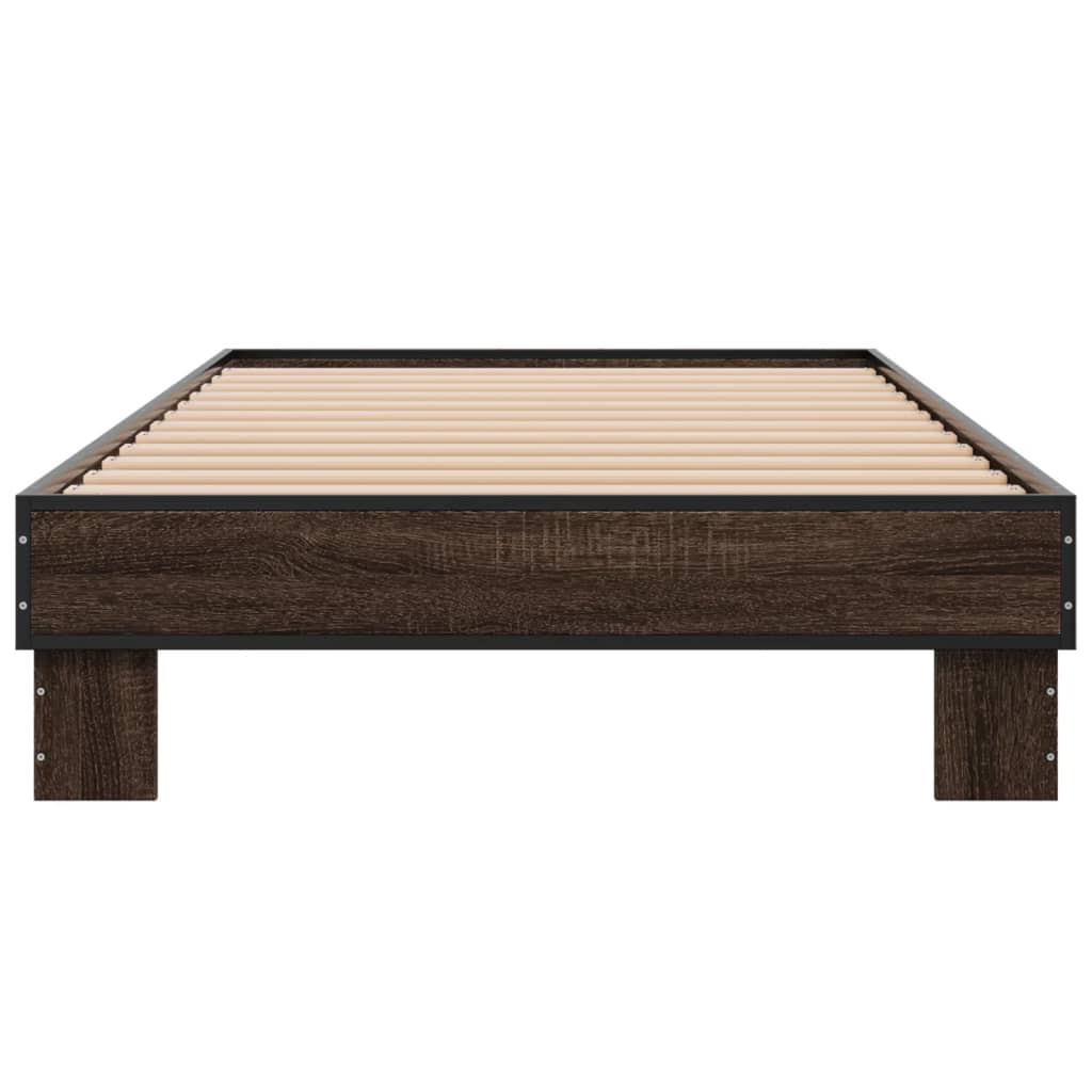 Giroletto Rovere Marrone 90x200 cm Legno Multistrato e Metallo