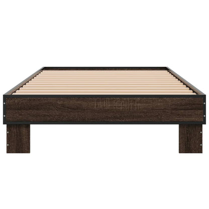 Giroletto Rovere Marrone 90x200 cm Legno Multistrato e Metallo