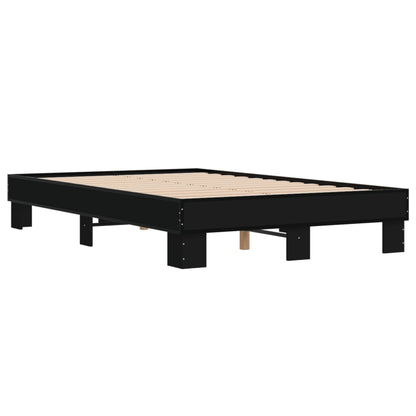 Giroletto Nero 120x190 cm in Legno Multistrato e Metallo
