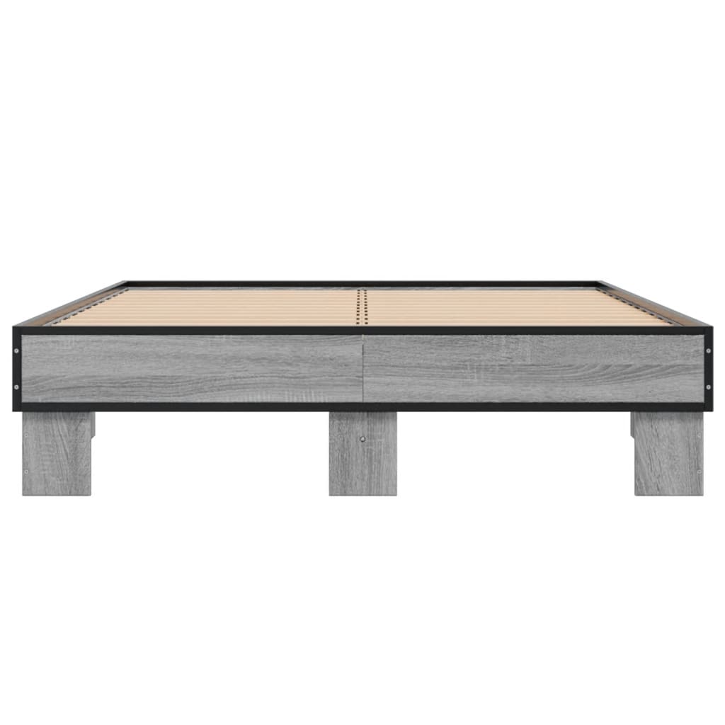 Giroletto Grigio Sonoma 135x190 cm in Legno Multistrato Metallo