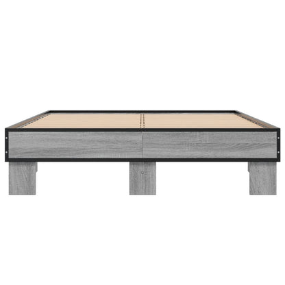 Giroletto Grigio Sonoma 135x190 cm in Legno Multistrato Metallo