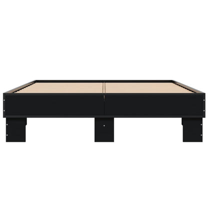 Giroletto Nero 140x190 cm in Legno Multistrato e Metallo