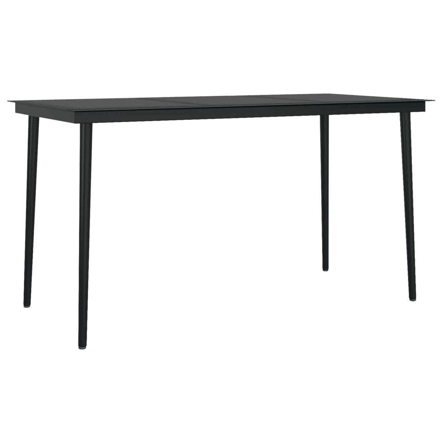 Set da Pranzo per Giardino con cuscino 5 pcs Nero polyrattan