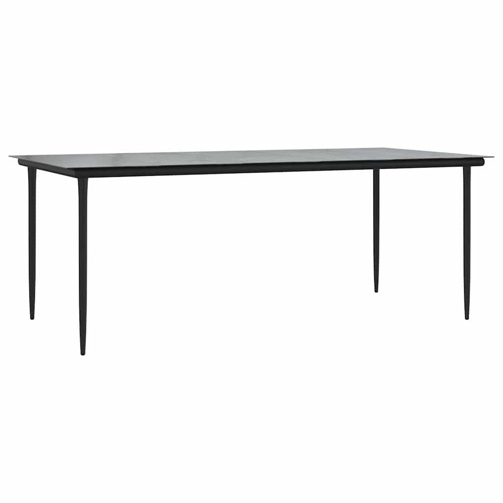 Set da Pranzo per Giardino con cuscino 9 pcs Grigio polyrattan