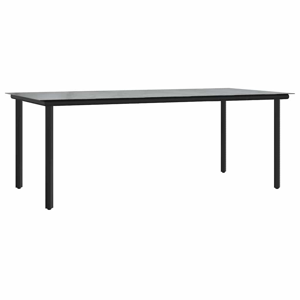 Set da Pranzo per Giardino con cuscino 9 pcs Grigio polyrattan