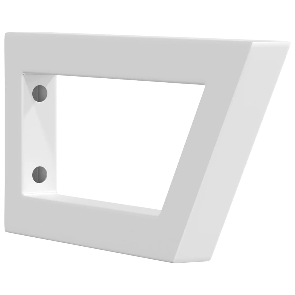 Reggimensole per Lavabo 2 pz Bianche Trapezio in Acciaio