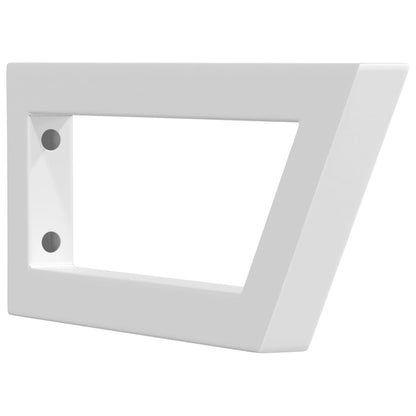 Reggimensole per Lavabo 2 pz Bianche Trapezio in Acciaio