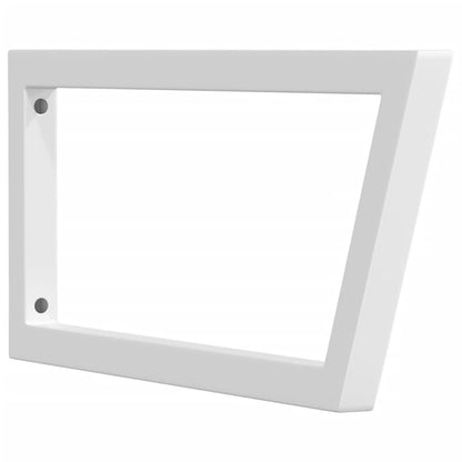 Reggimensole per Lavabo 2 pz Bianche Trapezio in Acciaio