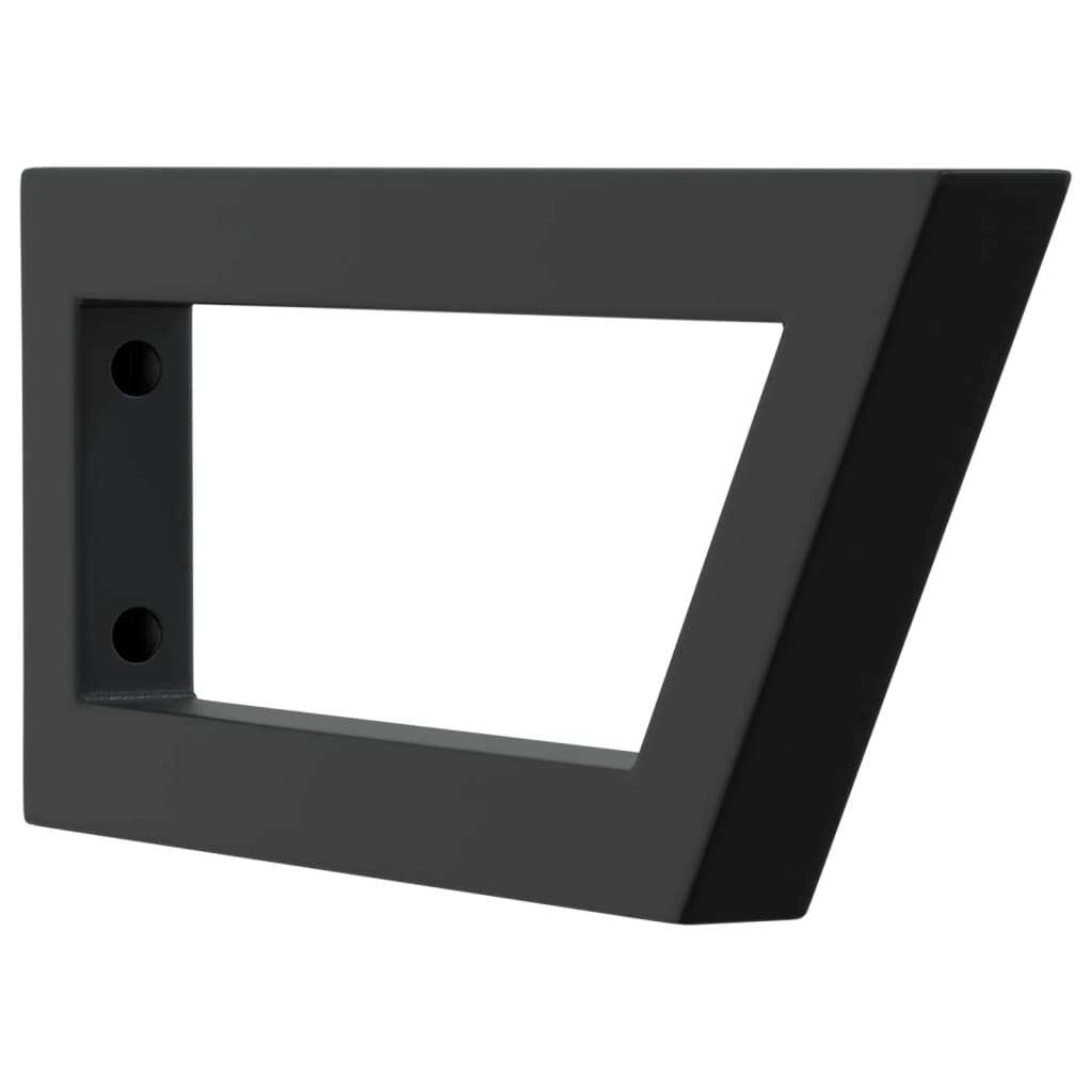 Reggimensole per Lavabo 2 pz Nere Trapezio in Acciaio