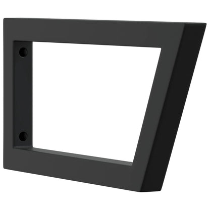 Reggimensole per Lavabo 2 pz Nere Trapezio in Acciaio
