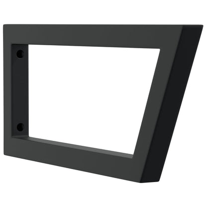 Reggimensole per Lavabo 2 pz Nere Trapezio in Acciaio