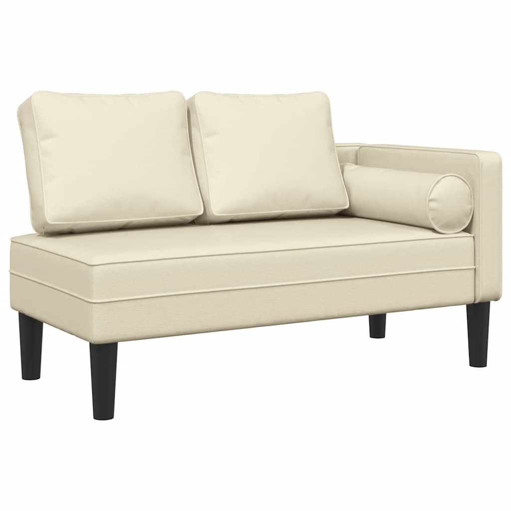 Sdraio con Cuscini Crema in Similpelle