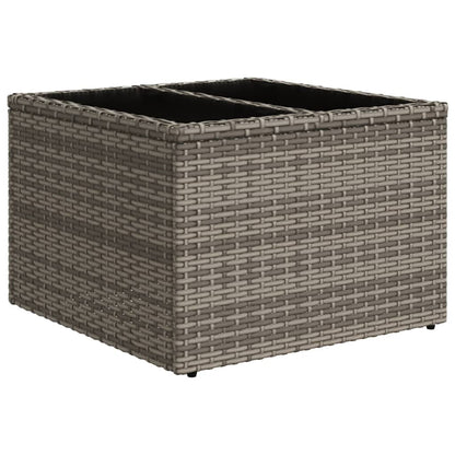 Set Divani da Giardino 2 pz con Cuscini Grigio Polyrattan Vetro
